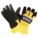 GLOVES, ROUGH/GUNN CUT/COLD RESIST, 10 3/4 IN L, GRY/BLK/RED/BL, SPLIT LEATHER/THINSULATE, PR