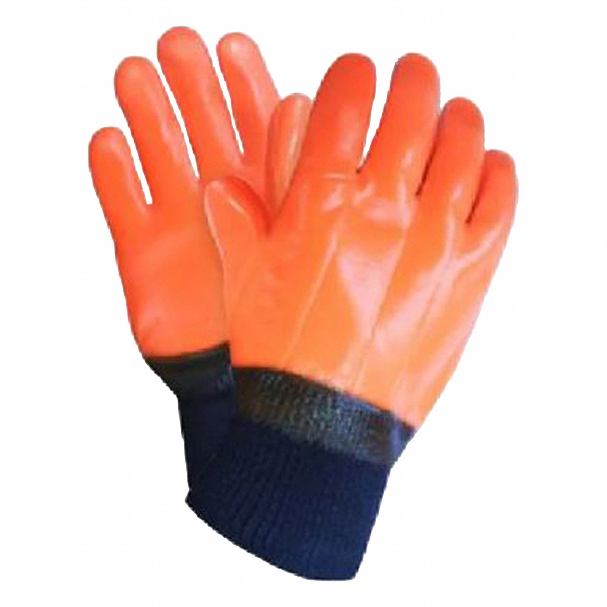 GLOVES, CLUTE CUT/COLD RESIST/KNIT CUFF, 12.6 IN L, ORANGE, PVC/FOAM