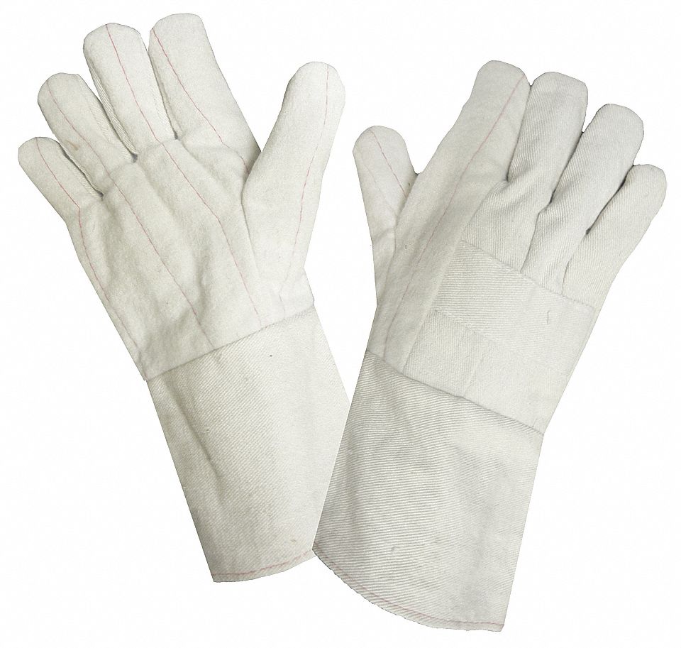 THERMO-GUARD 66-097 HOT MILL GLOVES, WHITE, UNIVERSAL, KEYSTONE THUMB, 400 °  F MAX TEMP