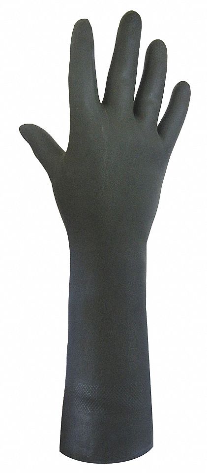 GANTS RÉSIST PROD CHIM,DBLR FLOQUÉE,DIAMOND GRIP,TLE/9,12 PO L/28 MIL ÉPAIS,NR,NÉOPRÈNE