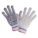 GANTS EN TRICOT FICELLE, POINTS, 45 G, TAILLE P, NATUREL/BLEU/ROUGE, PVC, PR