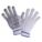 GANTS EN TRICOT FICELLE, POINTS, TAILLE TG, NATUREL/BLEU, PVC, PR