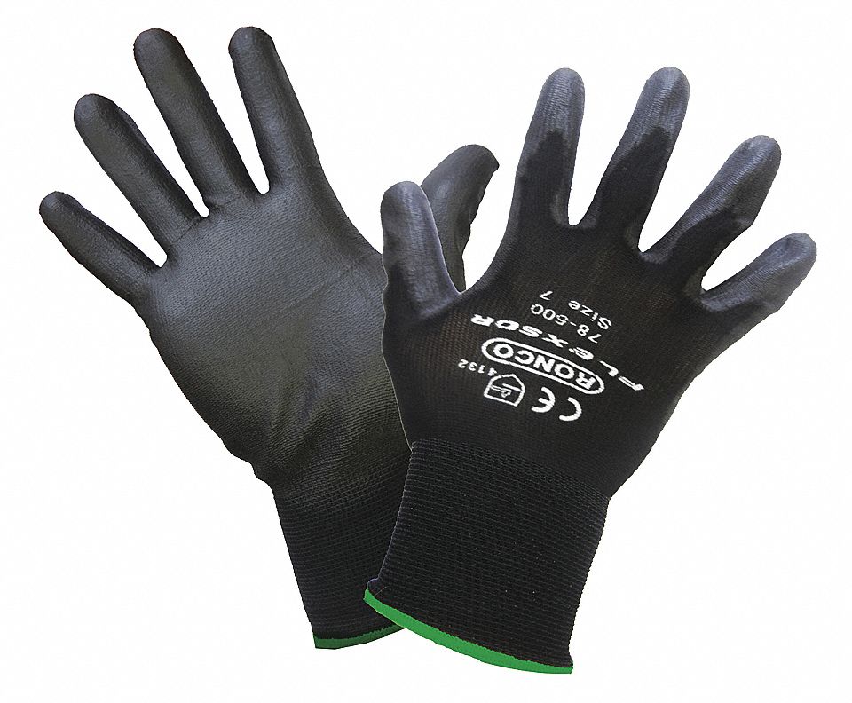 GLOVES, COATED, ABRASION LEVEL 4, S, PLUM/BLACK, NYLON