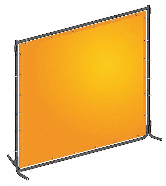 Welding Screen, 4 ft H, 6 ft W, Yellow