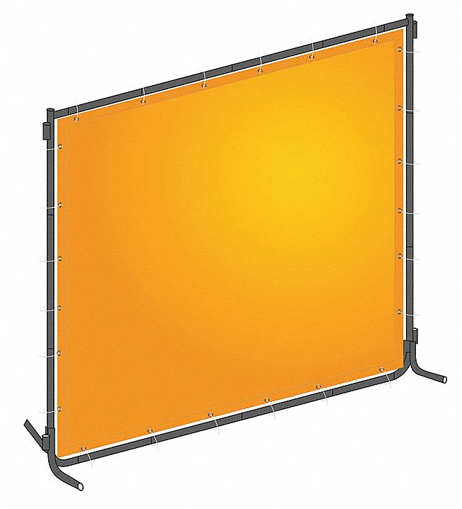 Welding Screen, 6 ft H, 8 ft W, Yellow