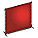 Welding Screen, 6 ft H, 8 ft W, Red