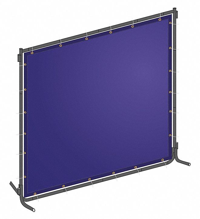 Welding Screen, 4 ft H, 6 ft W, Blue