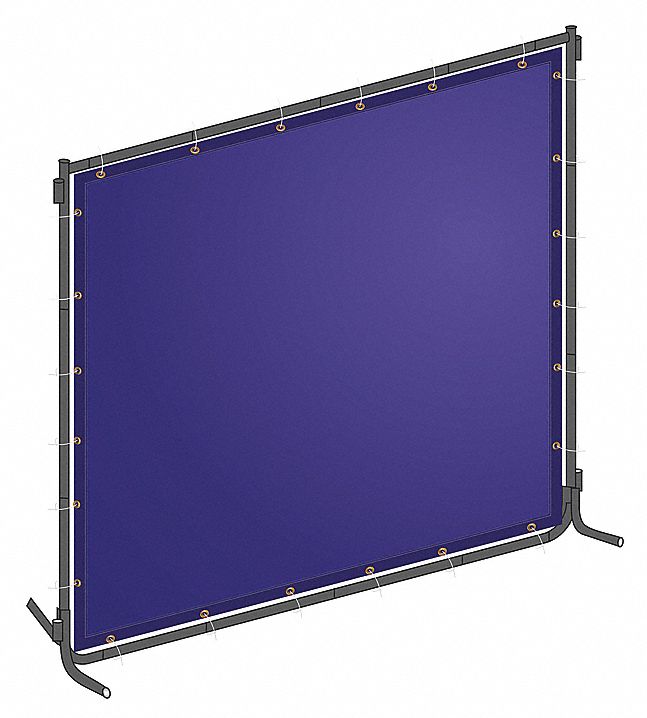 Welding Screen, 6 ft H, 6 ft W, Blue