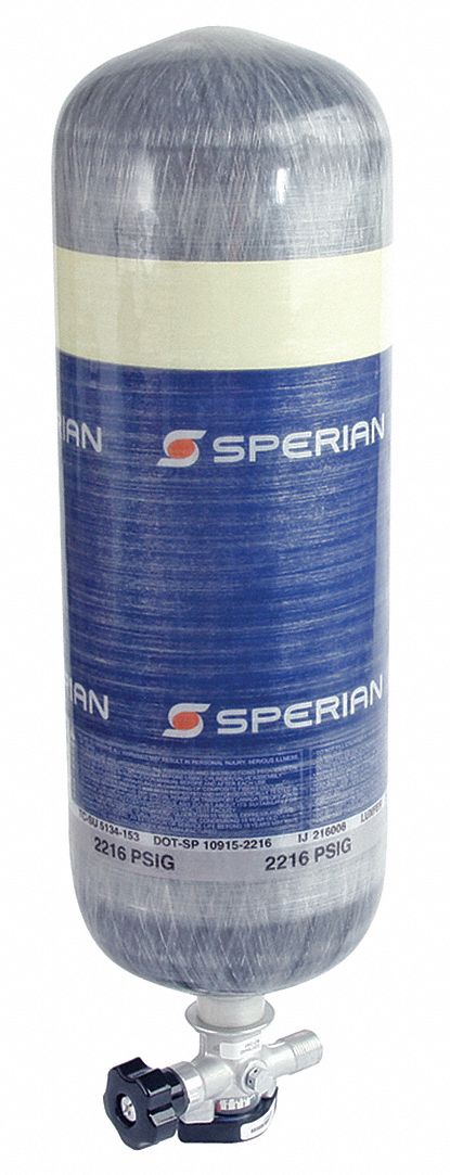 SPARE CYLINDER, 30-MIN CARBON, GREY, 4500 PSIG, FOR USE WITH TITAN SCBA, NIOSH