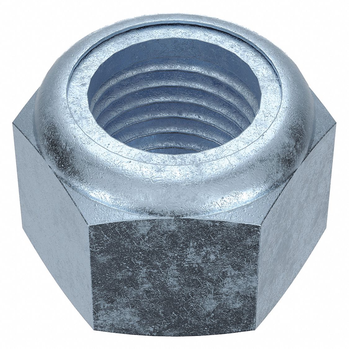 Lock Nut: Nylon Insert, Std Hex, 7/16"-20 Thread Size, Steel, Grade 5, Zinc-Plated, 25 PK