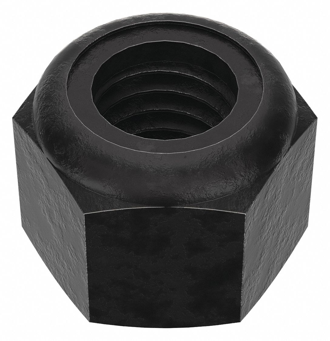 Lock Nut: Nylon Insert, Std Hex, 1/2"-13 Thread Size, Steel, Grade 8, Black Oxide, 25 PK