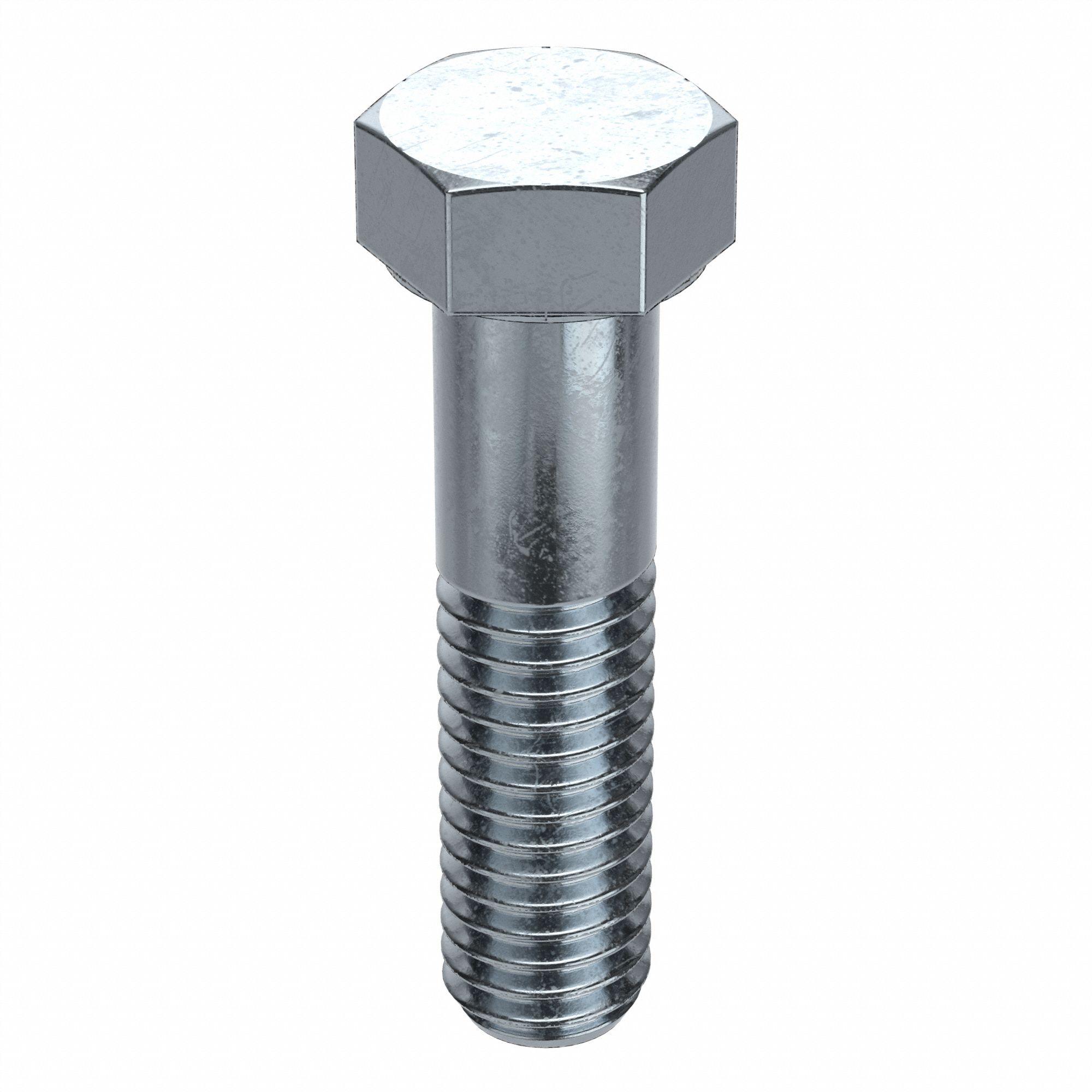 Hex Head Cap Screw: Steel, Grade 2, Zinc Plated, 3/8"-16, Coarse, 1 1/2 in lg, Inch, SAE J429, 50 PK