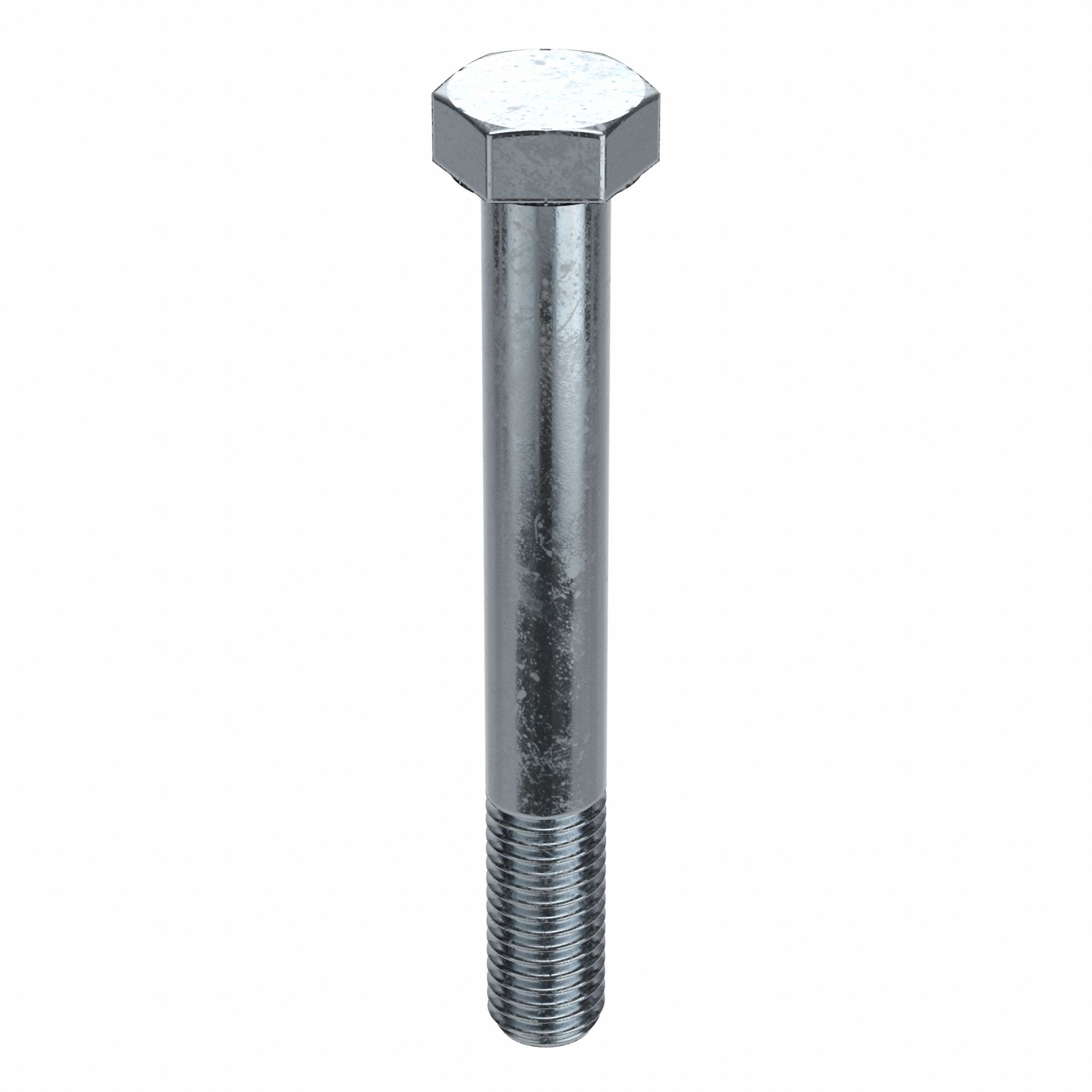 Hex Head Cap Screw: Steel, Grade 2, Zinc Plated, 1/2"-13, Coarse, 4 1/2 in lg, Inch, SAE J429, 5 PK