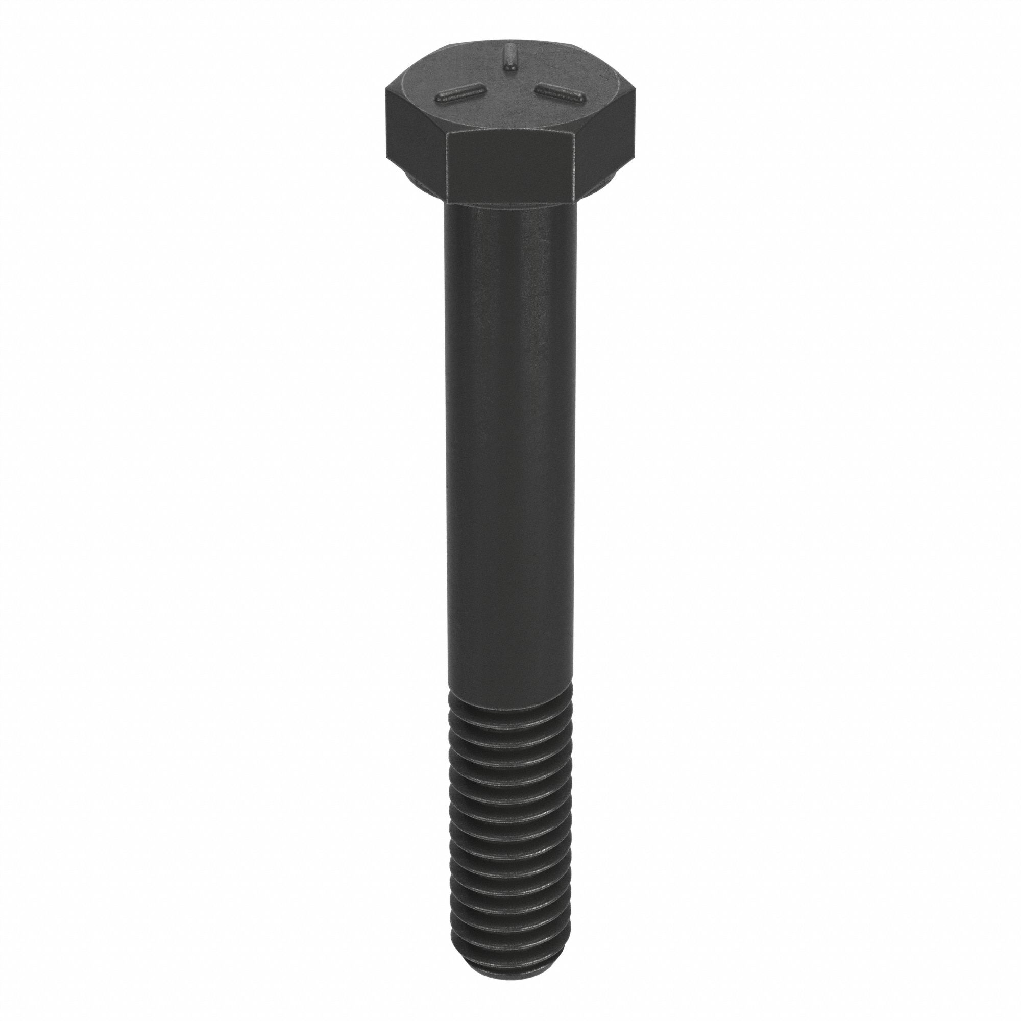 Hex Head Cap Screw: Steel, Grade 5, Black Oxide, 1/4"-20, Coarse, 1 3/4 in lg, Inch, HRC19, 100 PK