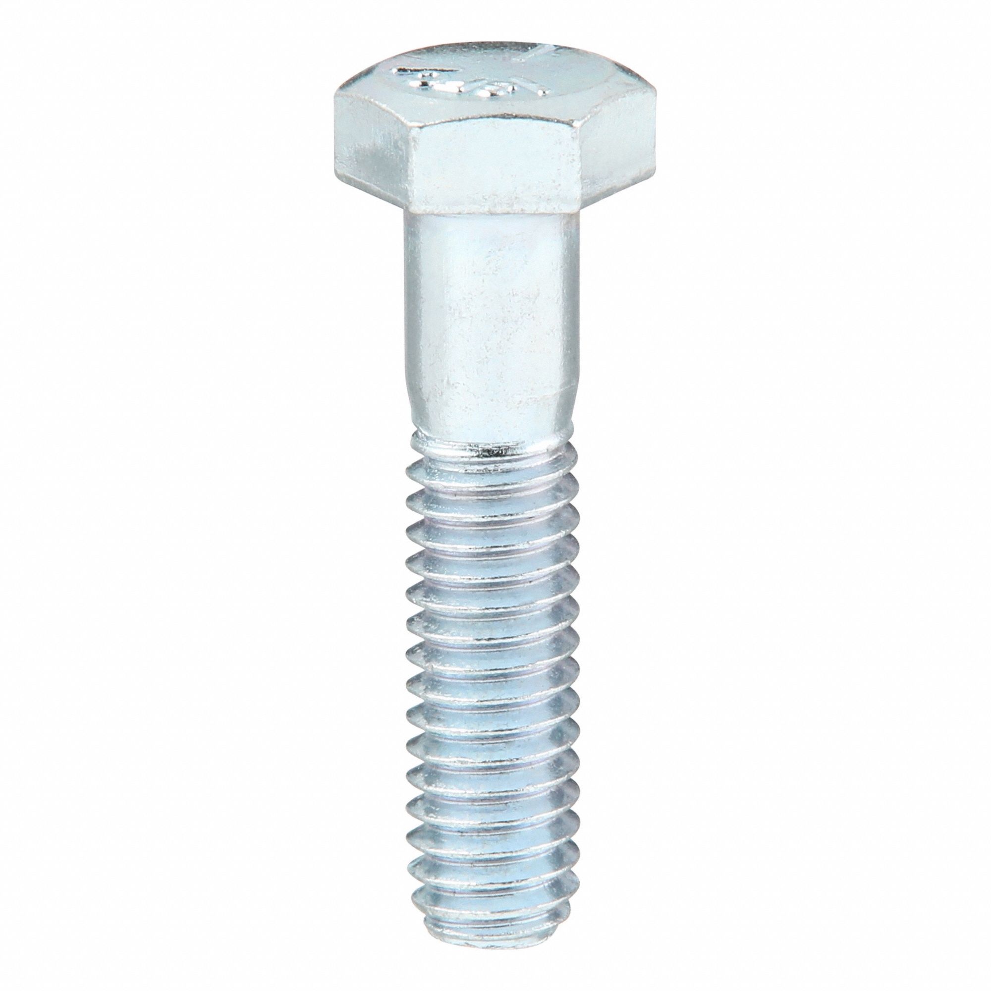 Hex Head Cap Screw: Steel, Grade 5, Zinc Plated, 5/16"-18, Coarse, 1 3/8 in lg, Inch, 100 PK