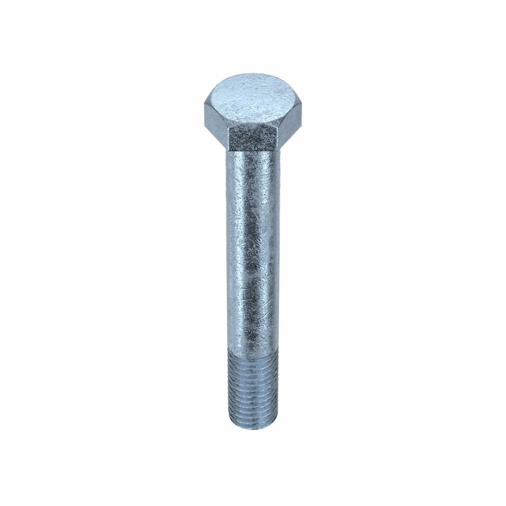 Hex Head Cap Screw: Steel, Grade 5, Zinc Plated, 5/8"-11, Coarse, 4 1/2 in lg, Inch, SAE J429, 5 PK