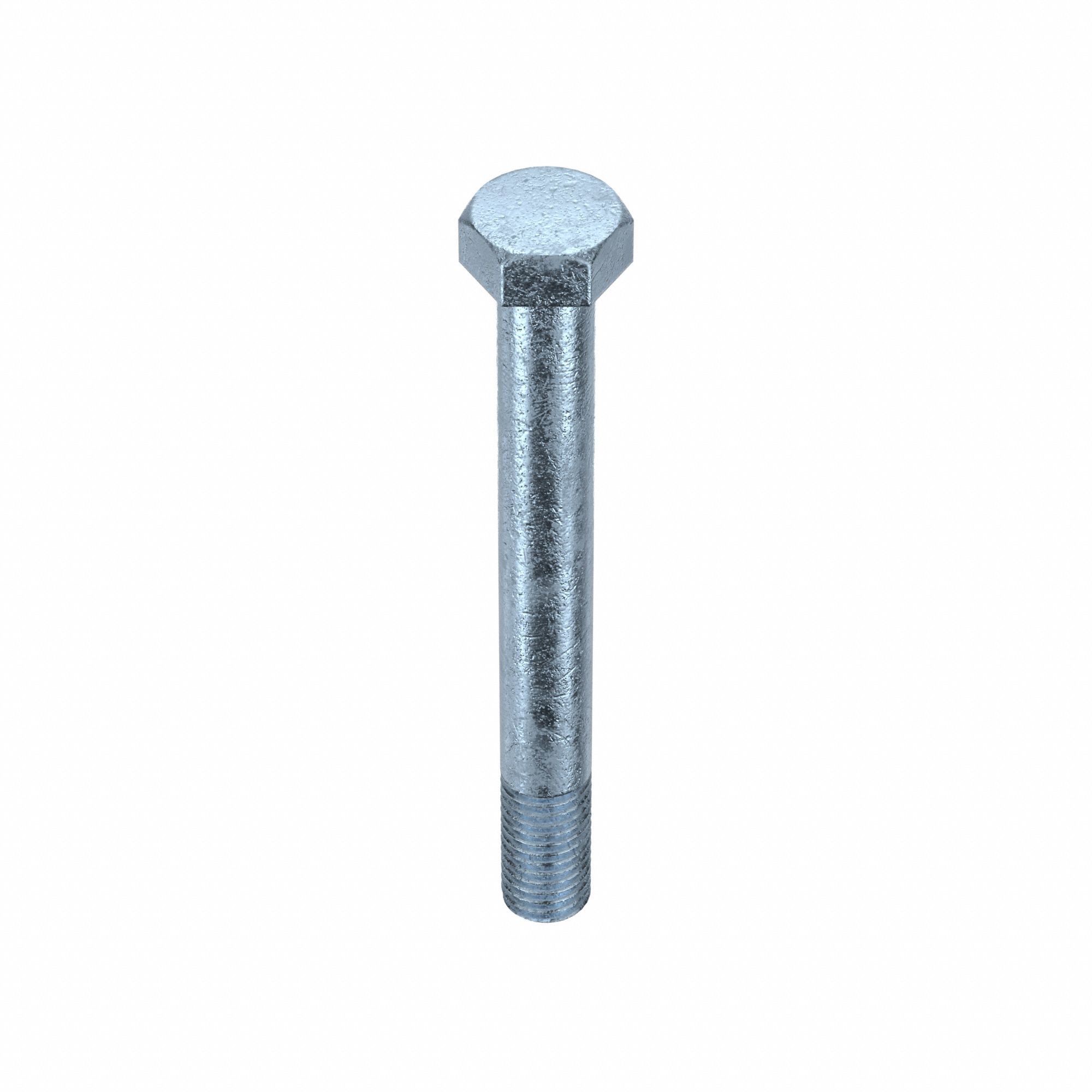 Hex Head Cap Screw: Steel, Grade 5, Zinc Plated, 5/8"-11, Coarse, 5 1/2 in lg, Inch, SAE J429, 5 PK