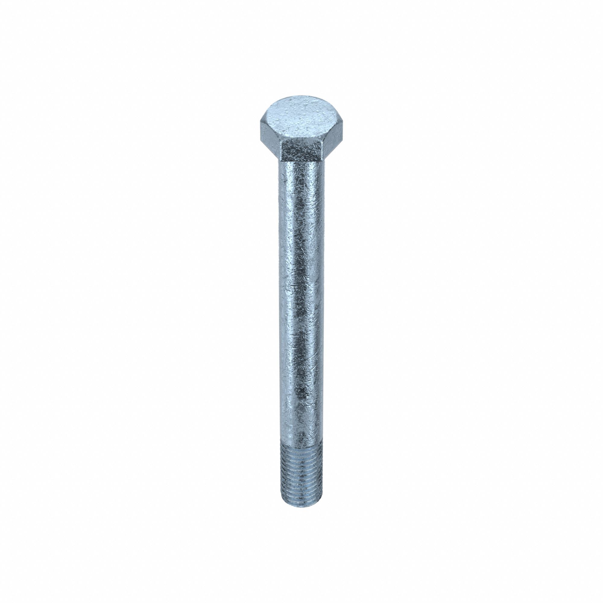 Hex Head Cap Screw: Steel, Grade 5, Zinc Plated, 5/8"-11, Coarse, 6 1/2 in lg, Inch, SAE J429, 5 PK