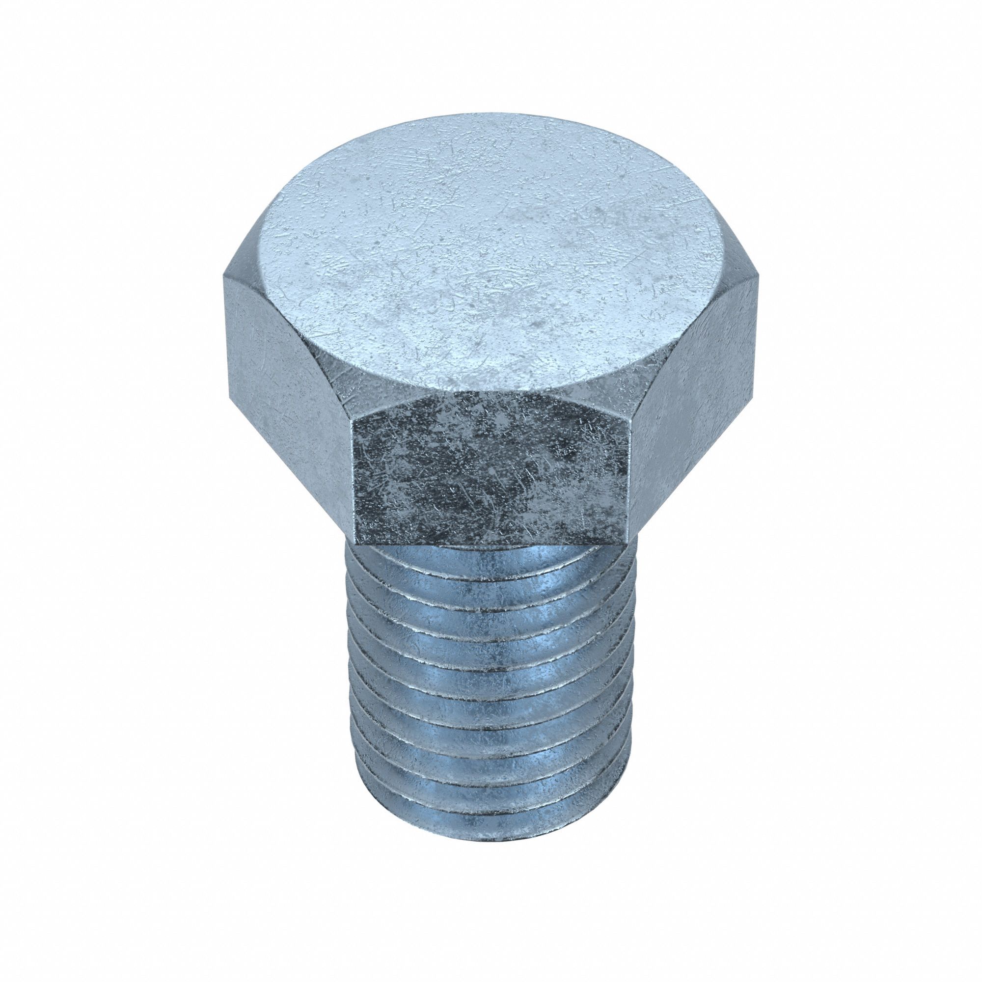 Hex Head Cap Screw: Steel, Grade 5, Zinc Plated, 3/4"-10, Coarse, 1 1/4 in lg, Fully Threaded, 10 PK