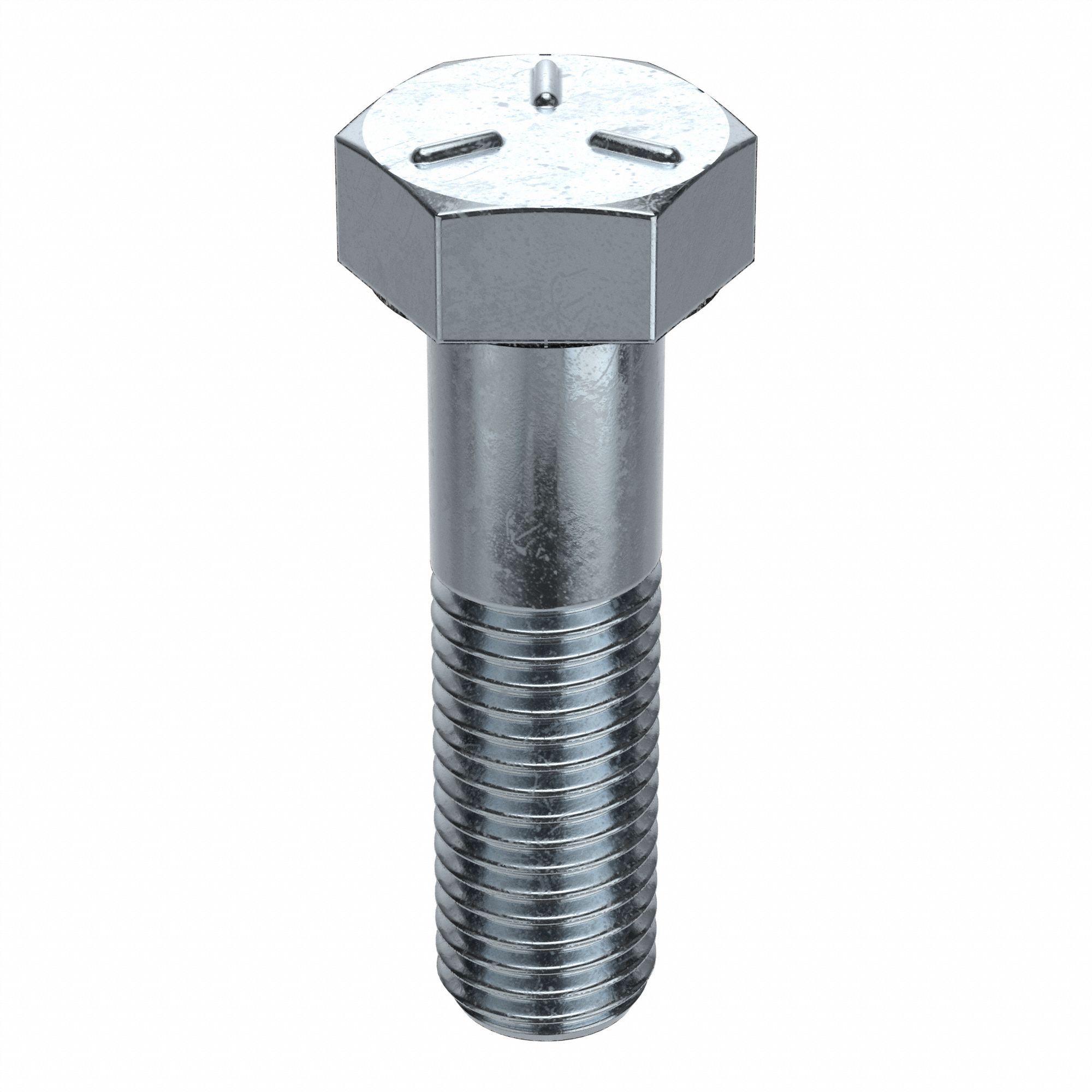 Hex Head Cap Screw: Steel, Grade 5, Zinc Plated, 3/4"-10, Coarse, 2 3/4 in lg, Inch, SAE J429, 5 PK