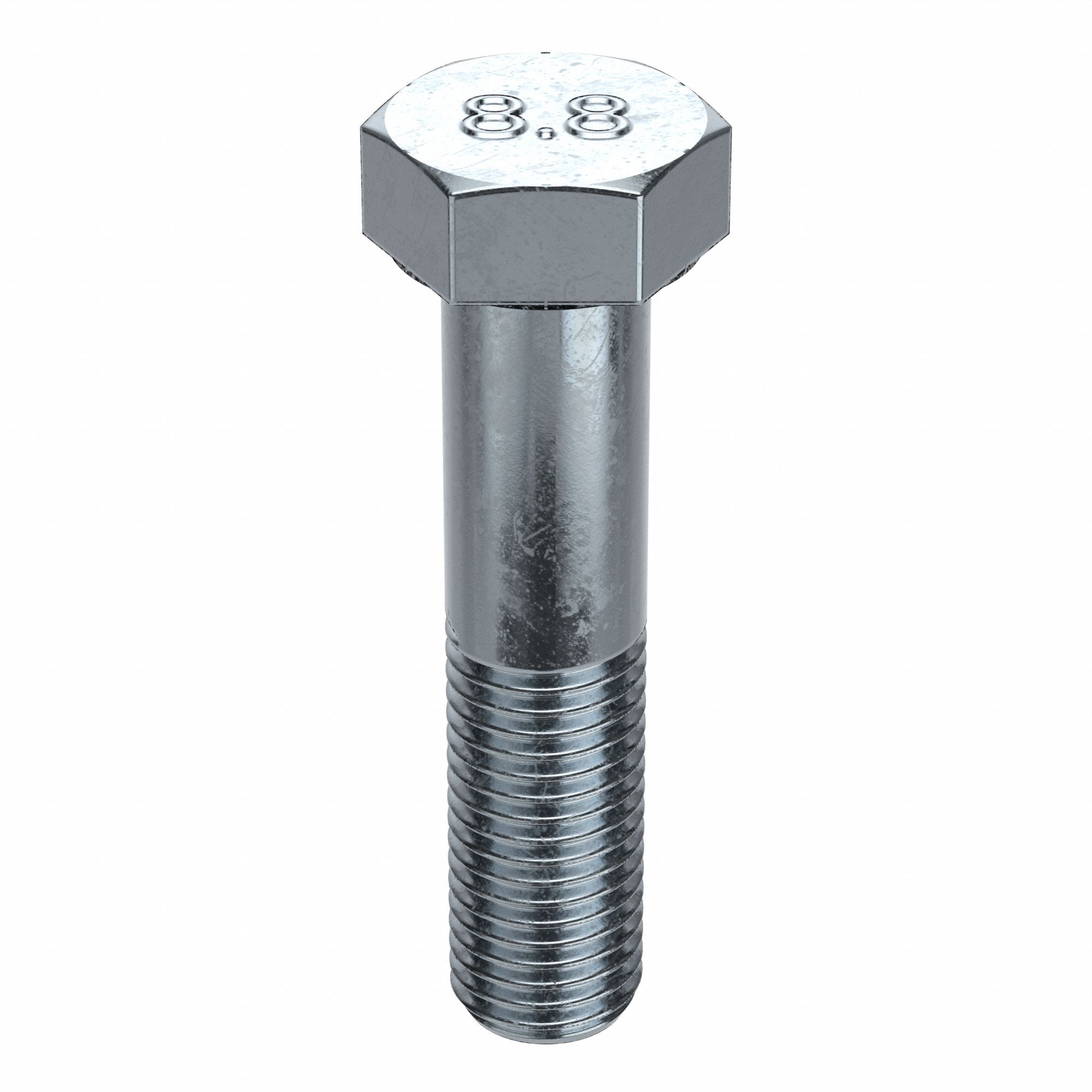 HEX HEAD CAP SCREW, STEEL, CLASS 8.8, ZINC PLATED, M16-2.00, COARSE, 50MM L, METRIC, 25 PK