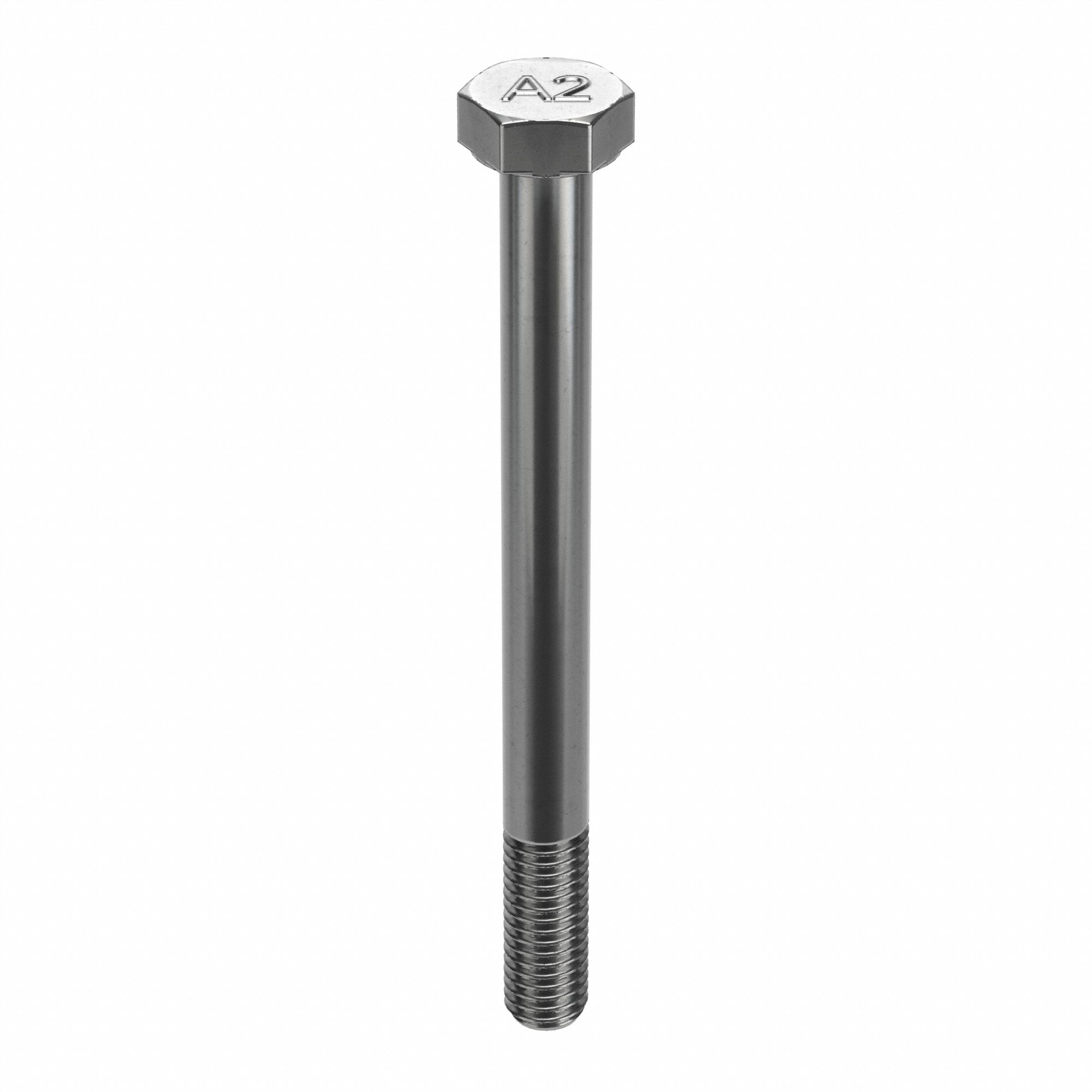 HEX HEAD CAP SCREW, STAINLESS STEEL, A2, PLAIN FINISH, M10-1.50, COARSE, 100MM L, 25 PK