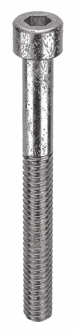 Socket Head Cap Screw: #3-48 Thread Size, 1 in Lg, Std, Plain, Stainless Steel, 18-8, 100 PK