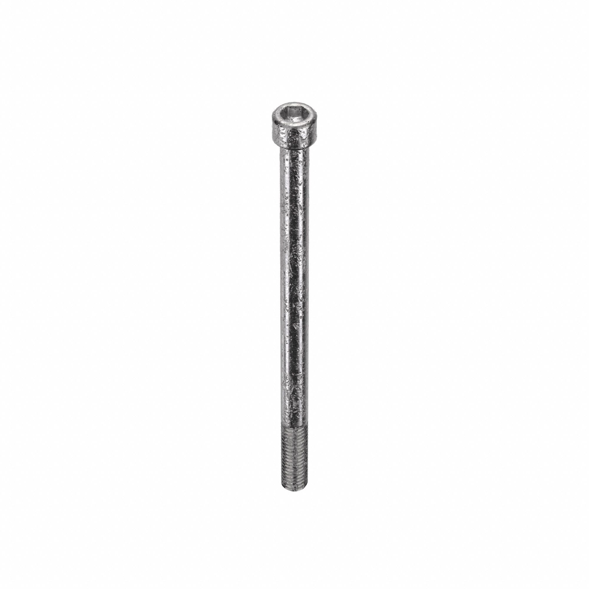 Socket Head Cap Screw: 3/8"-16 Thread Size, 6 in Lg, Std, Plain, Stainless Steel, 18-8, 10 PK