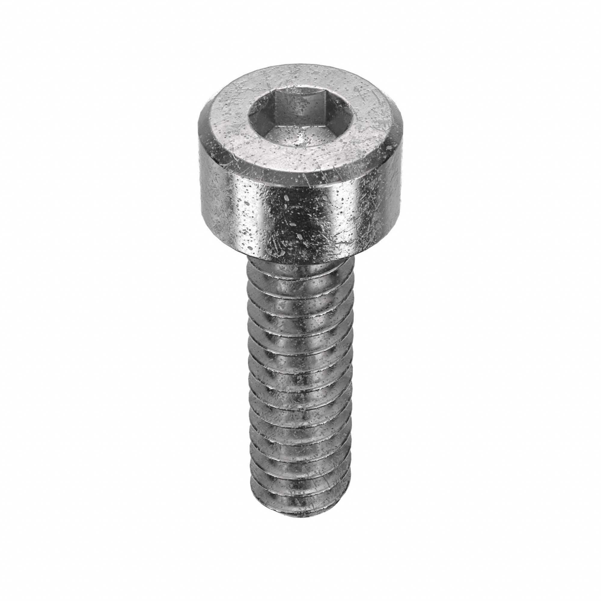 Socket Head Cap Screw: #6-32 Thread Size, 1/2 in Lg, Std, Plain, Stainless Steel, 316, 100 PK