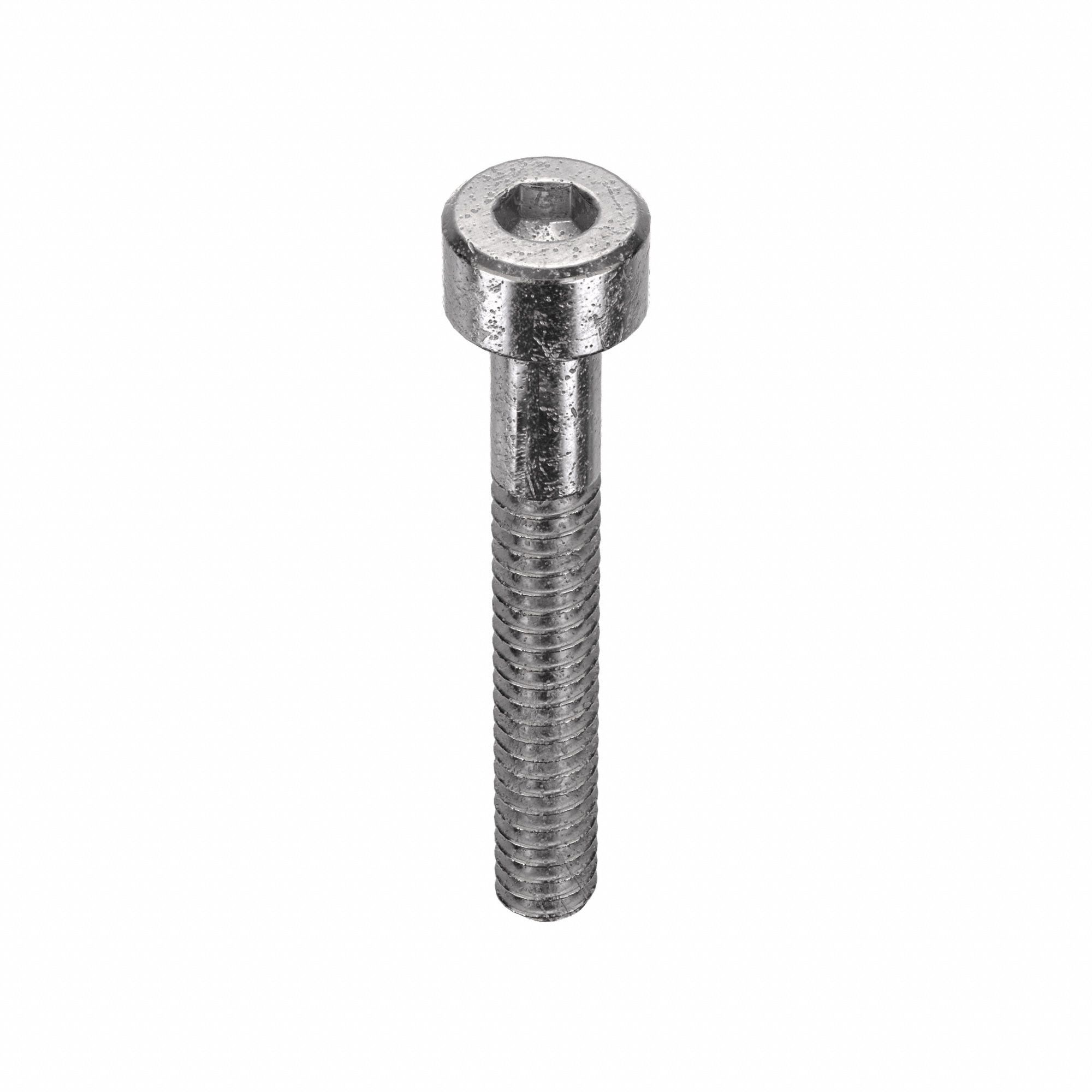 Socket Head Cap Screw: #6-32 Thread Size, 1 in Lg, Std, Plain, Stainless Steel, 316, 100 PK