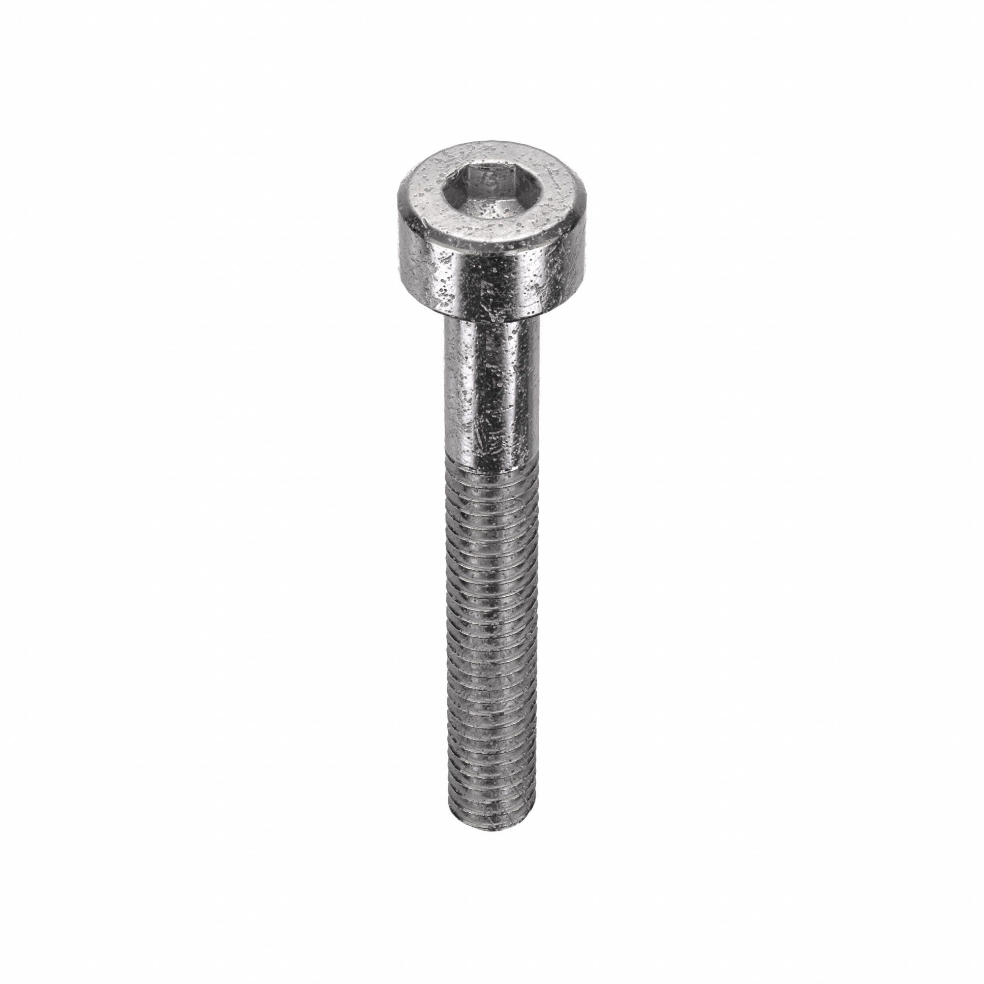 Socket Head Cap Screw: #8-32 Thread Size, 1 1/4 in Lg, Std, Plain, Stainless Steel, 316, 100 PK