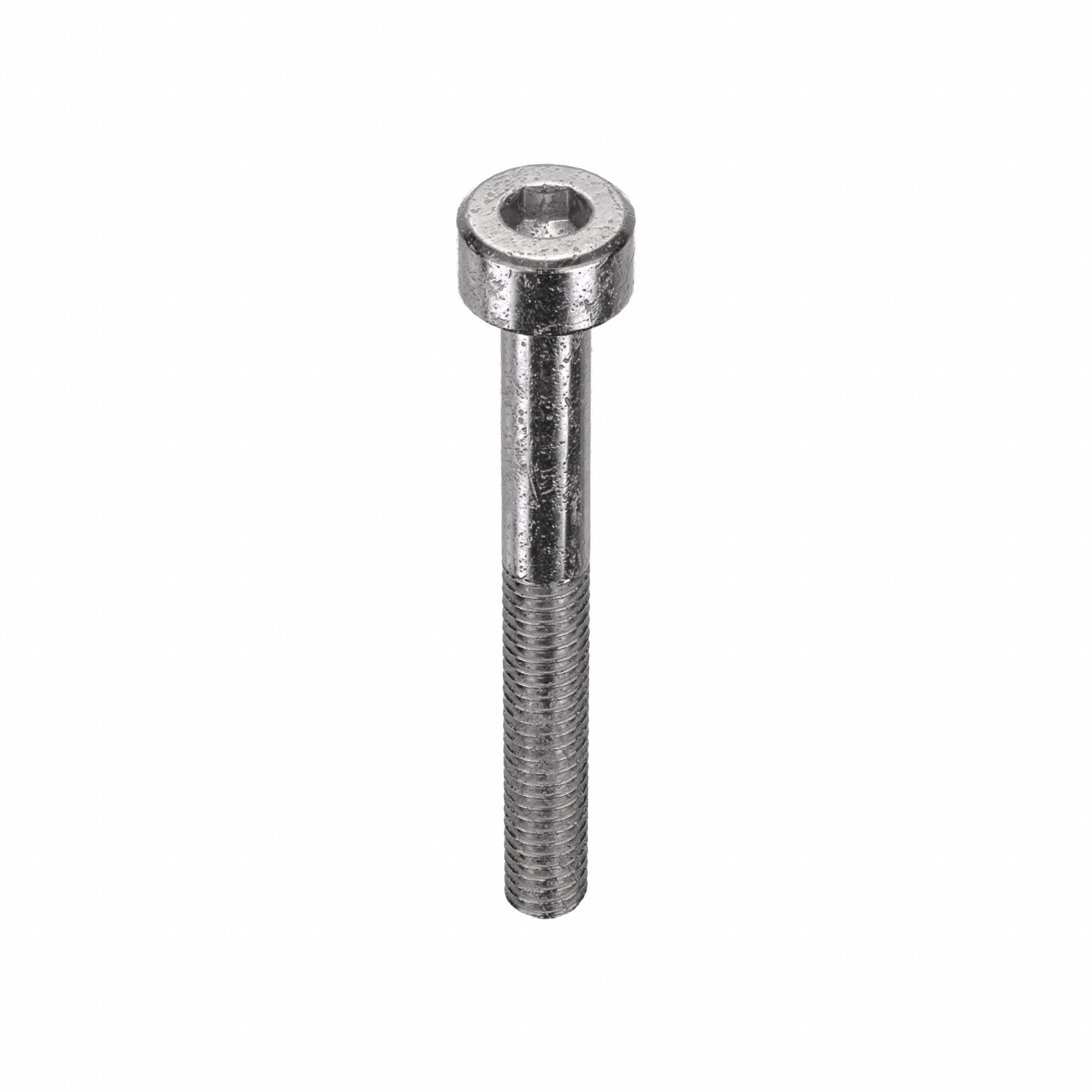 Socket Head Cap Screw: #8-32 Thread Size, 1 1/2 in Lg, Std, Plain, Stainless Steel, 316, 100 PK