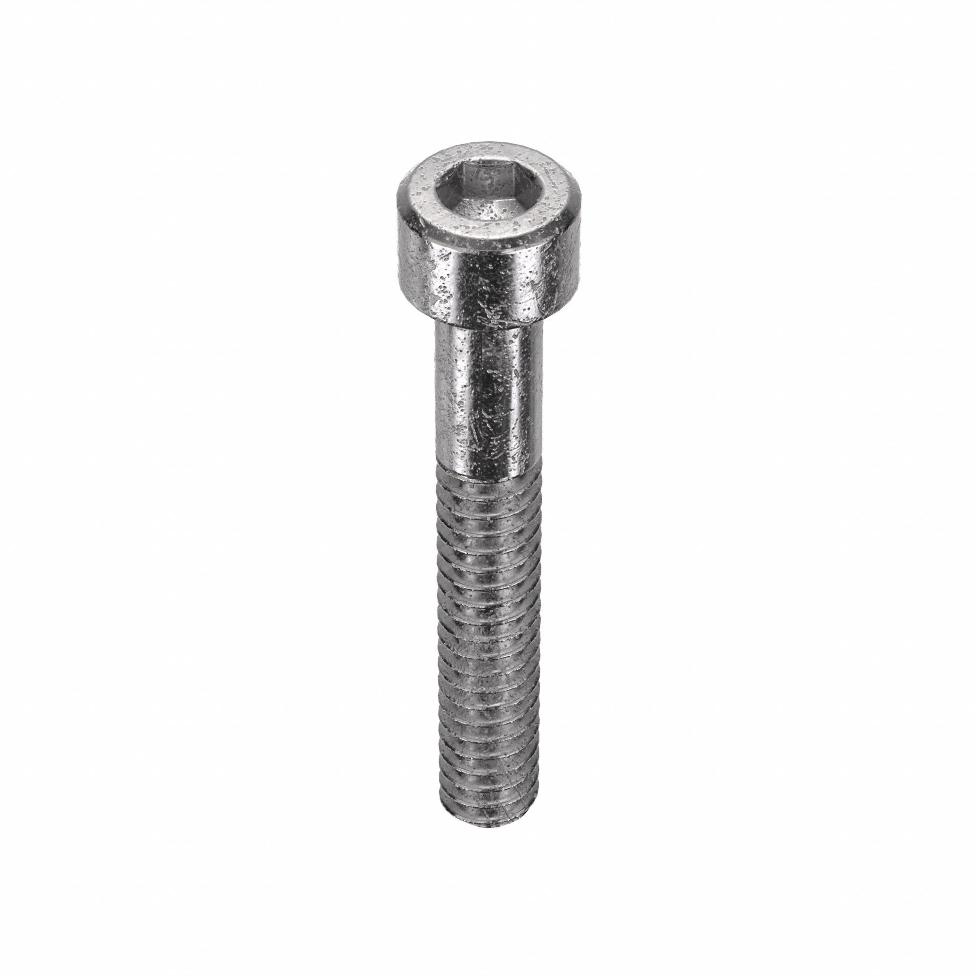 Socket Head Cap Screw: #10-24 Thread Size, 1 1/4 in Lg, Std, Plain, Stainless Steel, 316, 100 PK