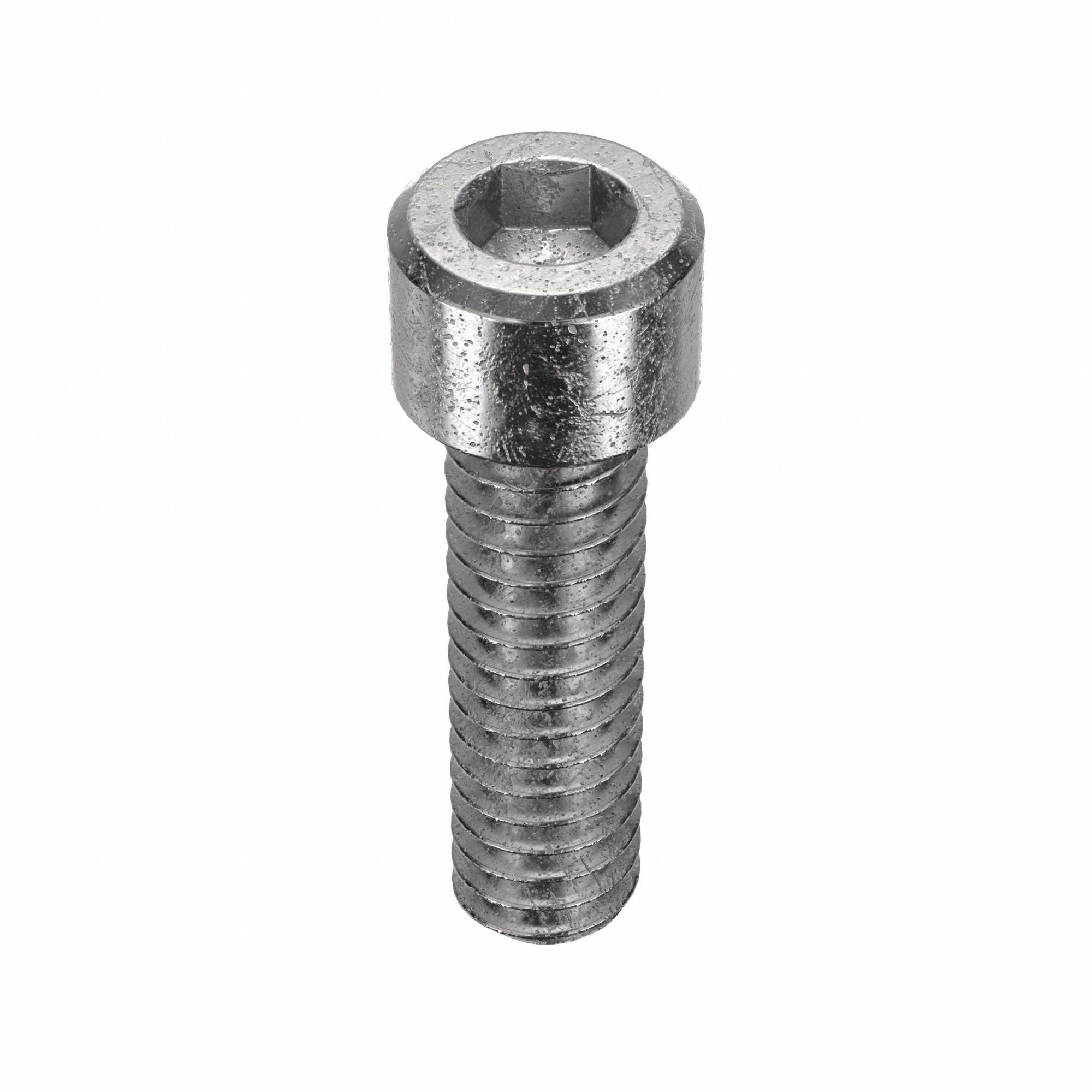Socket Head Cap Screw: 1/4"-20 Thread Size, 7/8 in Lg, Std, Plain, Stainless Steel, 316, 100 PK