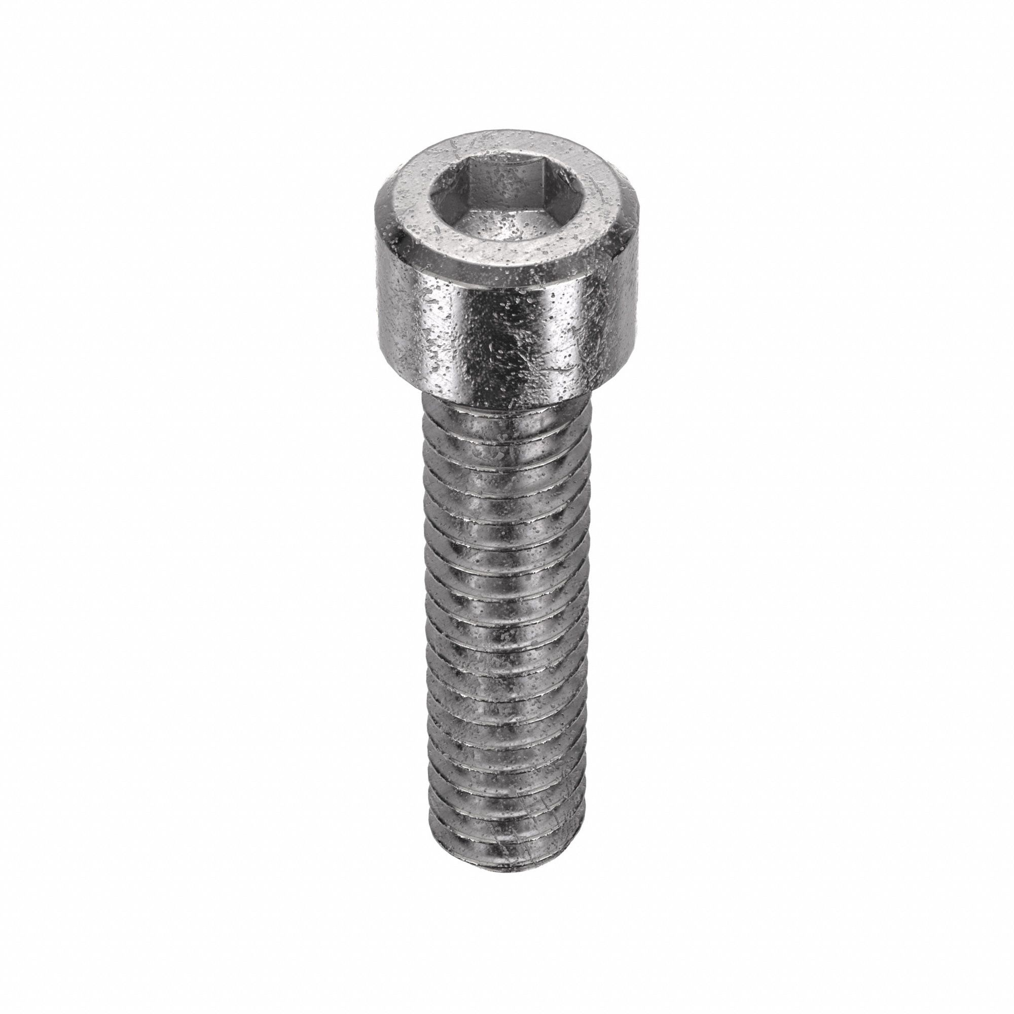 Socket Head Cap Screw: 1/4"-20 Thread Size, 1 in Lg, Std, Plain, Stainless Steel, 316, 100 PK