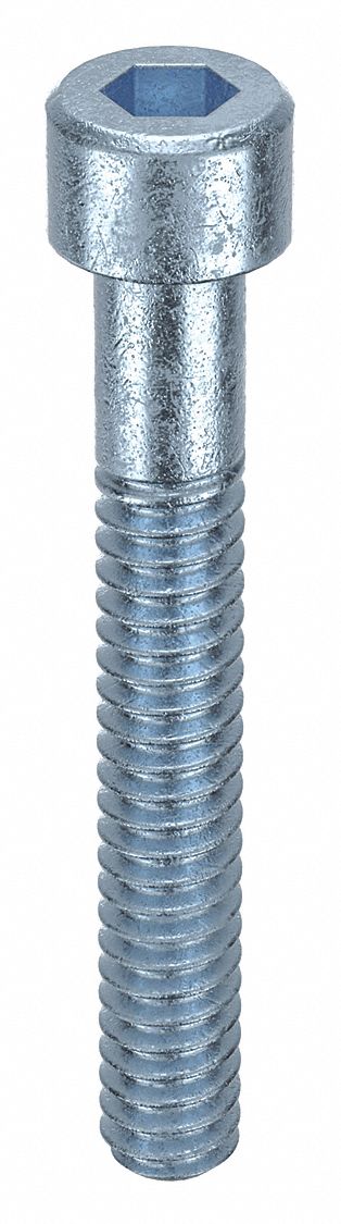 Socket Head Cap Screw: #6-32 Thread Size, 1 in Lg, Std, Zinc Plated, Alloy Steel, 100 PK