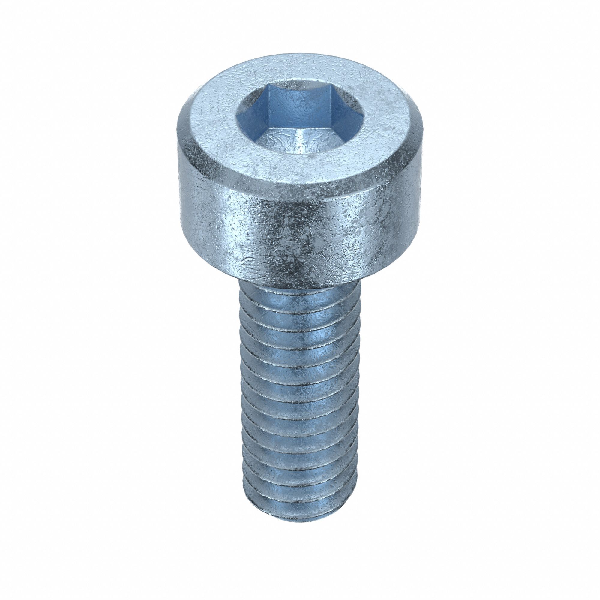 Socket Head Cap Screw: #8-32 Thread Size, 1/2 in Lg, Std, Zinc Plated, Alloy Steel, 100 PK