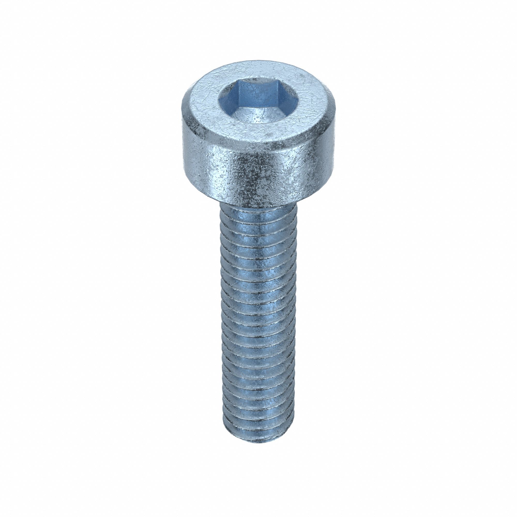 Socket Head Cap Screw: #8-32 Thread Size, 3/4 in Lg, Std, Zinc Plated, Alloy Steel, 100 PK