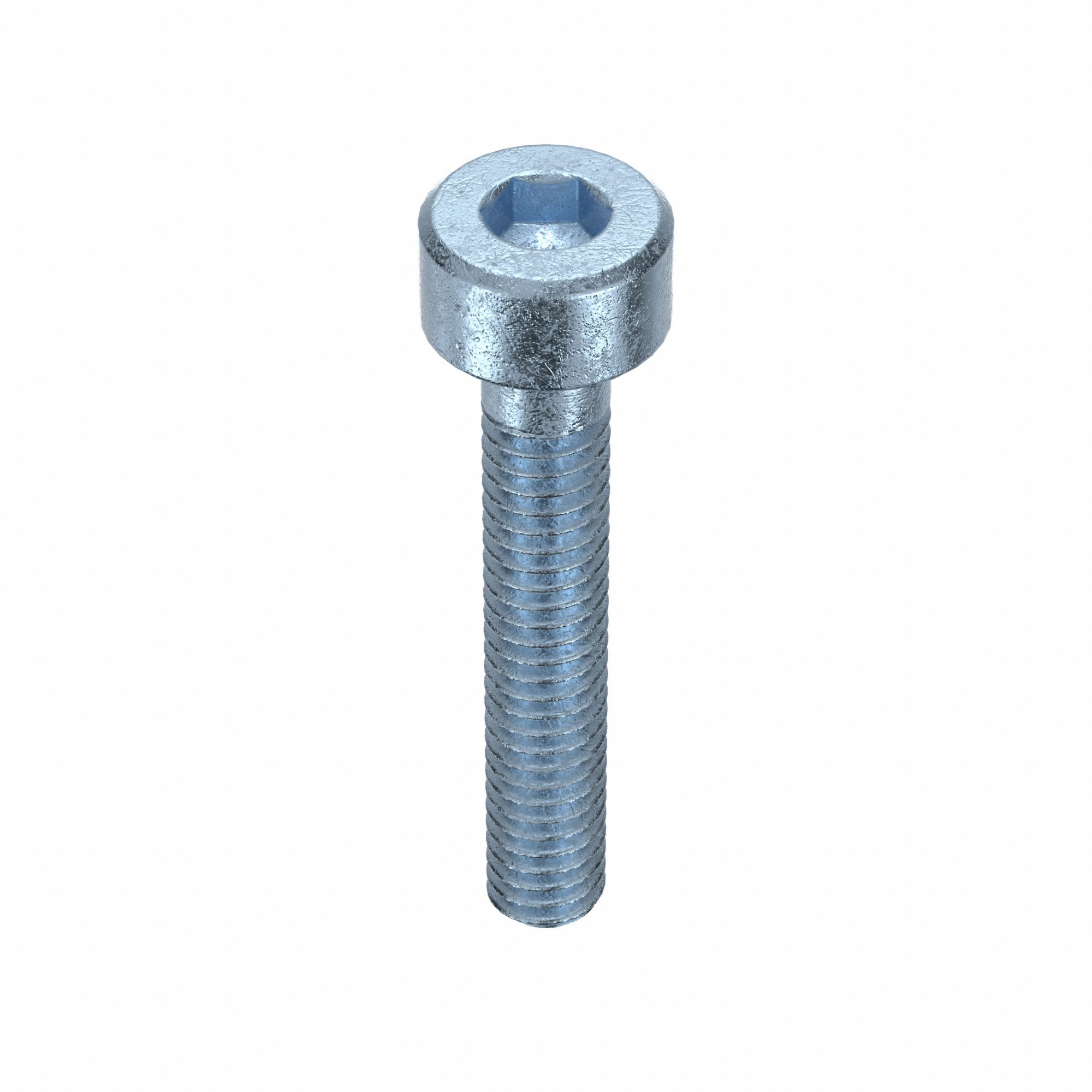 Socket Head Cap Screw: #8-32 Thread Size, 1 in Lg, Std, Zinc Plated, Alloy Steel, 100 PK