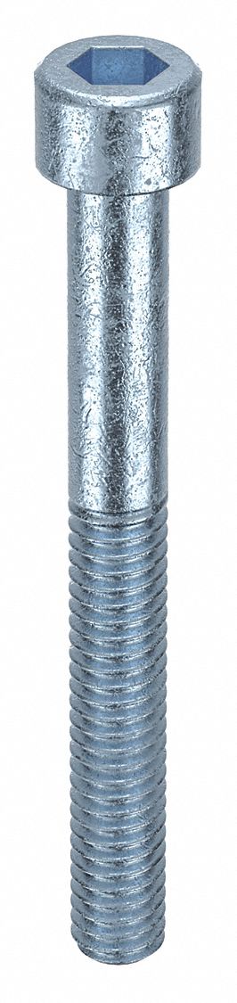 Socket Head Cap Screw: #8-32 Thread Size, 1 1/2 in Lg, Std, Zinc Plated, Alloy Steel, 100 PK