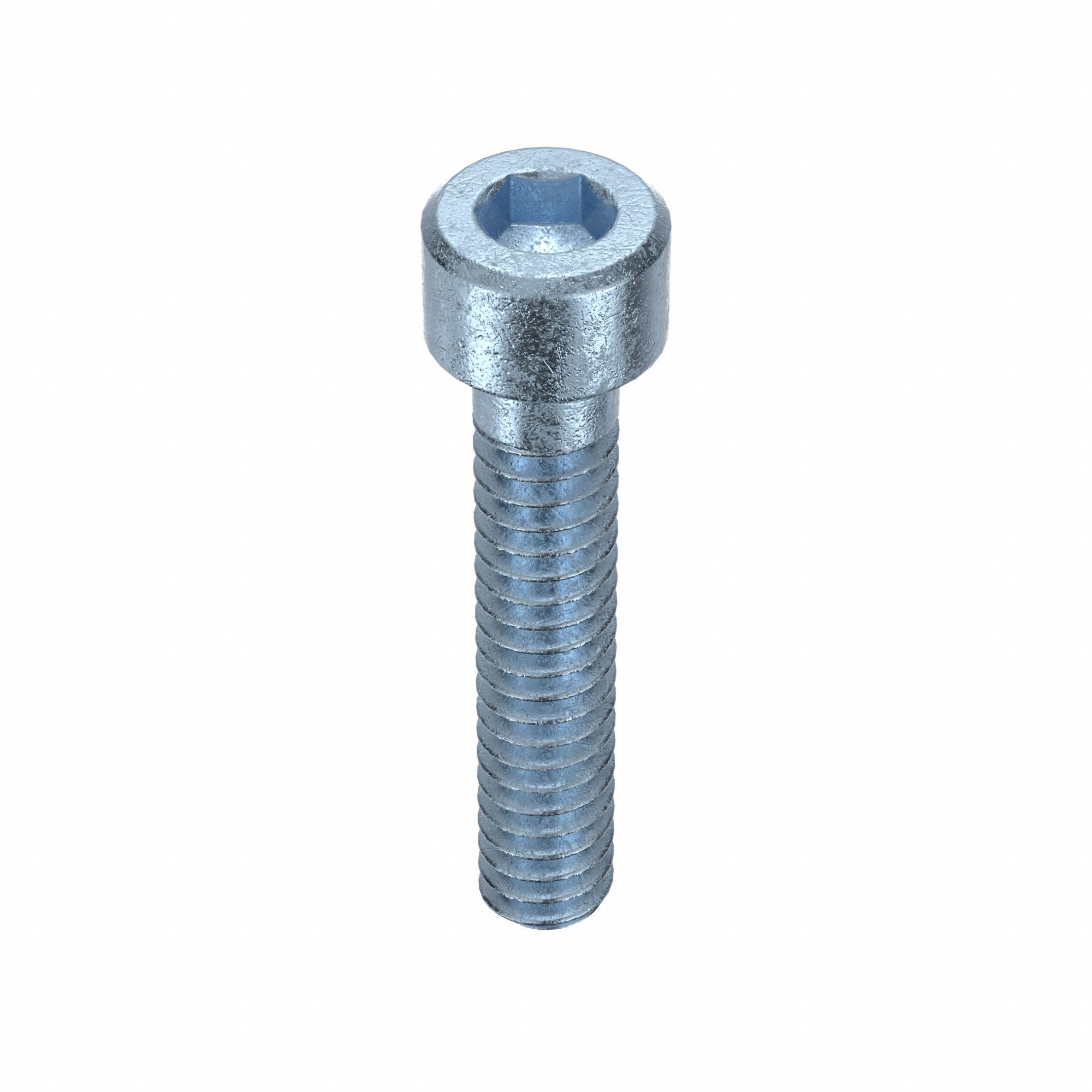 Socket Head Cap Screw: #10-24 Thread Size, 1 in Lg, Std, Zinc Plated, Alloy Steel, 100 PK