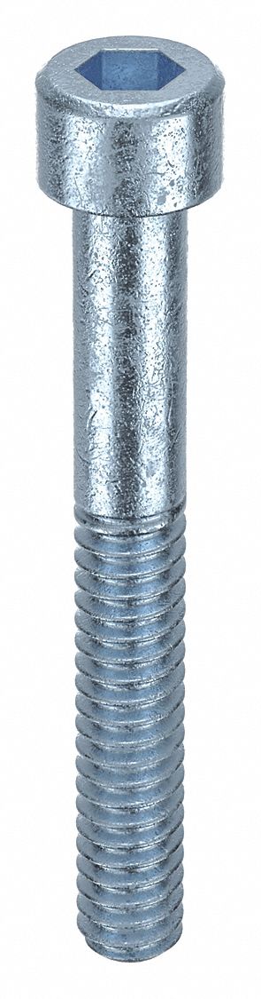 Socket Head Cap Screw: #10-24 Thread Size, 1 1/2 in Lg, Std, Zinc Plated, Alloy Steel, 100 PK
