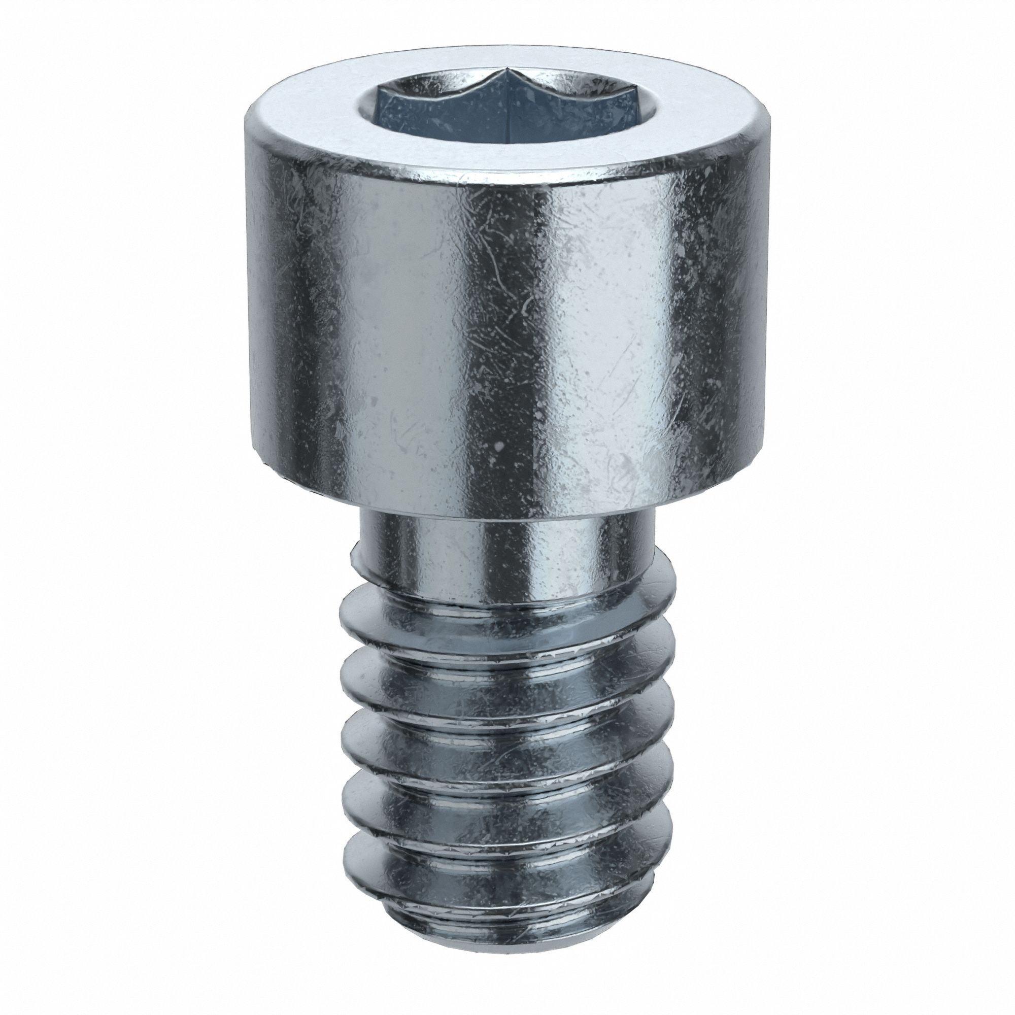 Socket Head Cap Screw: 1/4"-20 Thread Size, 3/8 in Lg, Std, Zinc Plated, Alloy Steel, 100 PK