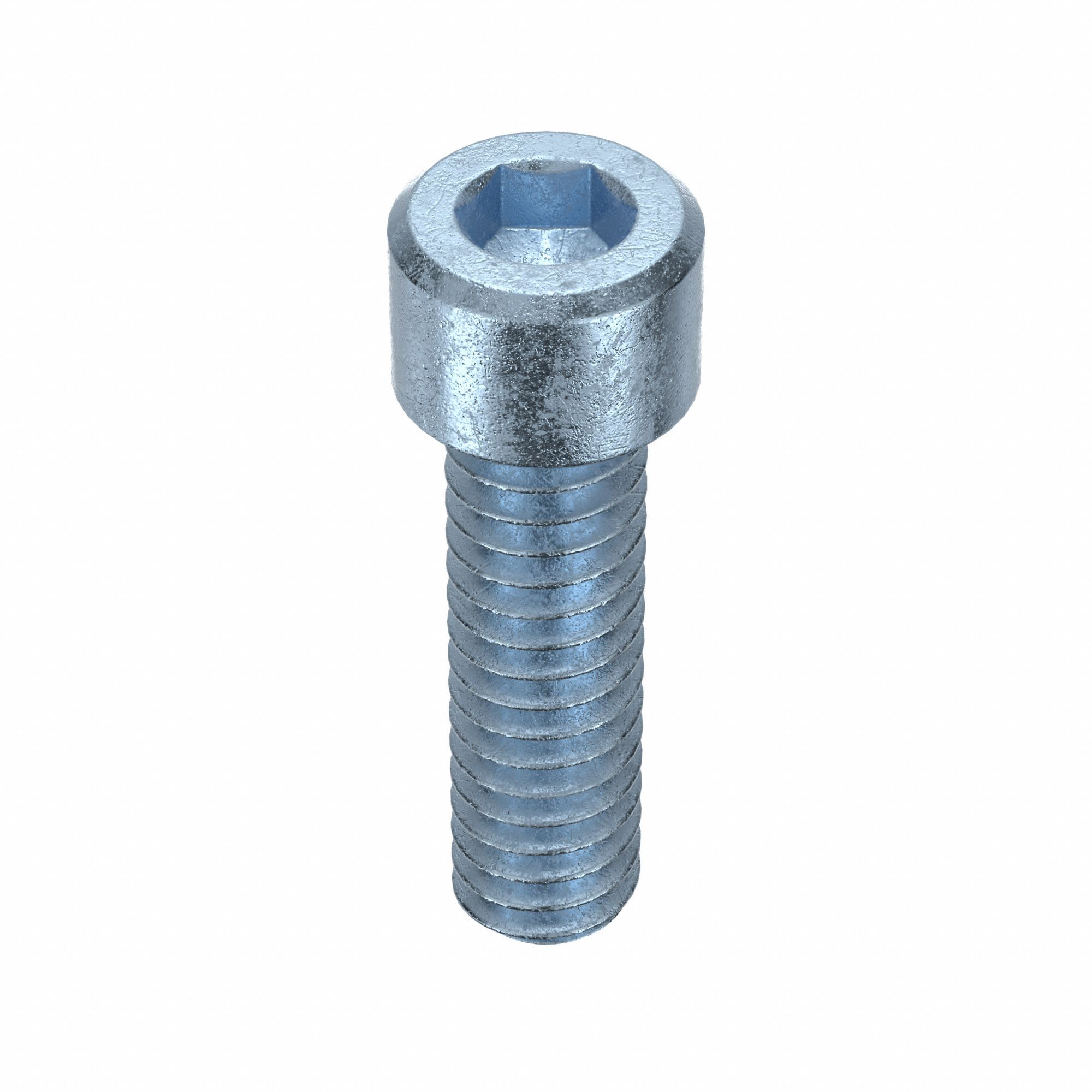 Socket Head Cap Screw: 1/4"-20 Thread Size, 7/8 in Lg, Std, Zinc Plated, Alloy Steel, 100 PK