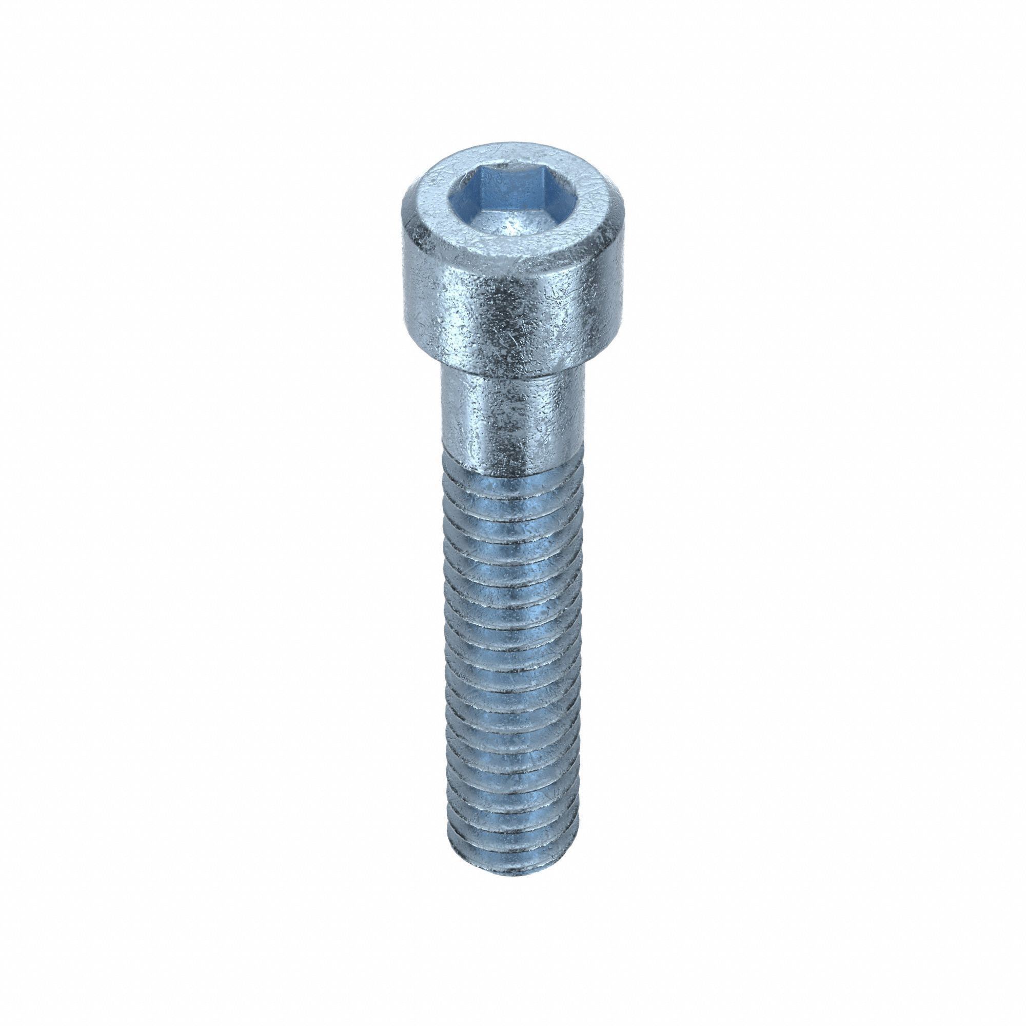 Socket Head Cap Screw: 1/4"-20 Thread Size, 1 1/4 in Lg, Std, Zinc Plated, Alloy Steel, 100 PK