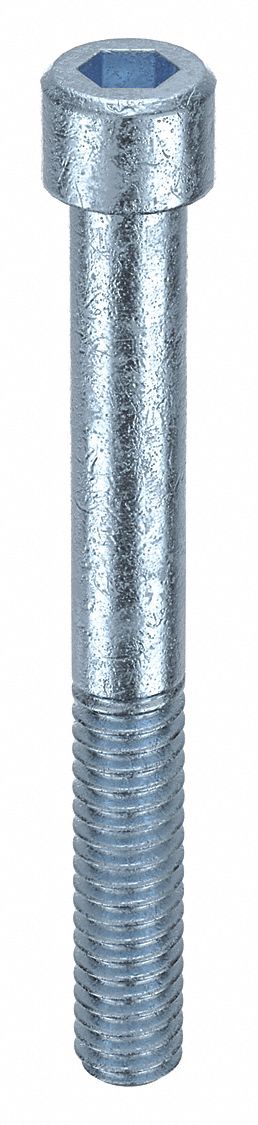 Socket Head Cap Screw: 1/4"-20 Thread Size, 2 1/4 in Lg, Std, Zinc Plated, Alloy Steel, 50 PK