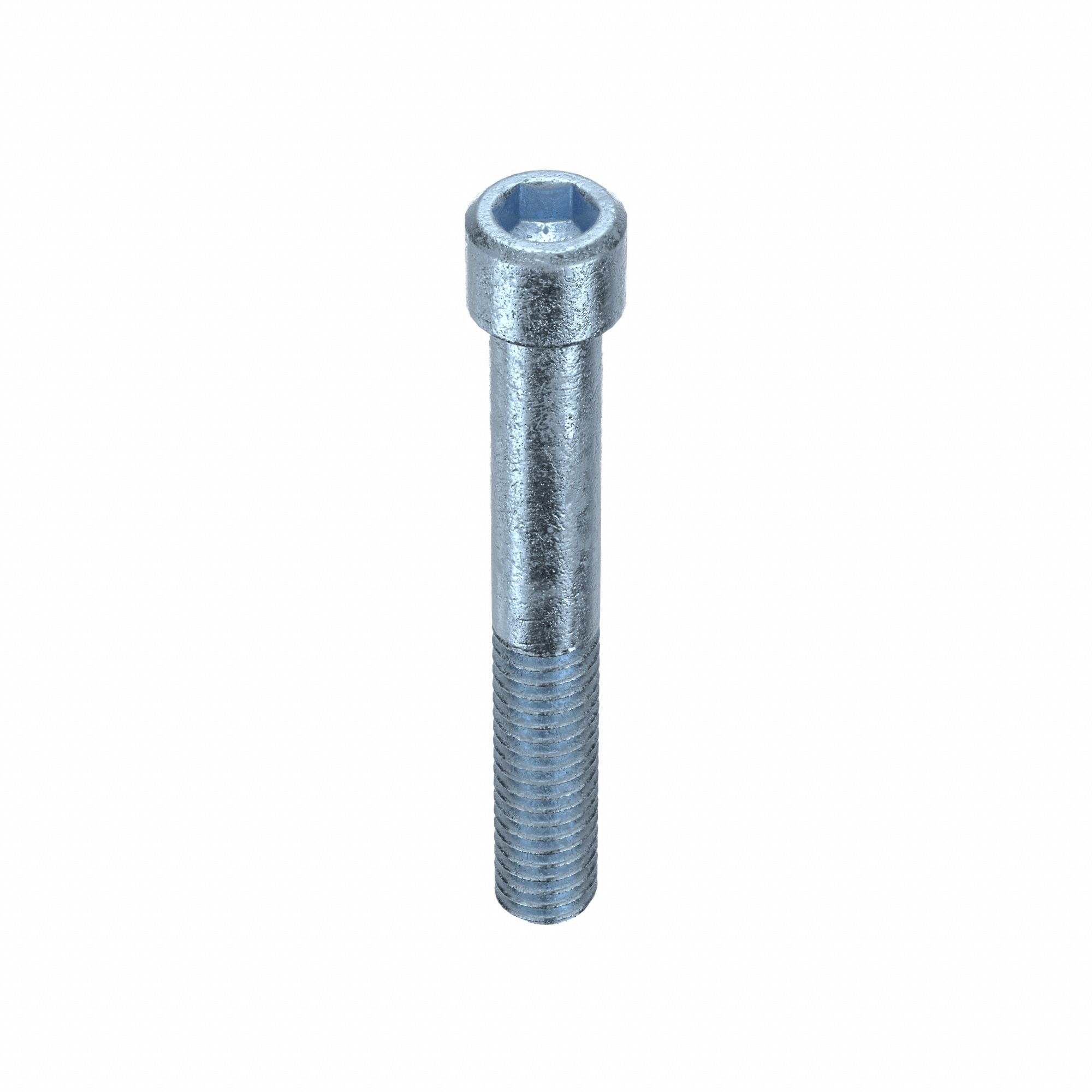 Socket Head Cap Screw: 5/16"-18 Thread Size, 2 1/4 in Lg, Std, Zinc Plated, Alloy Steel, 25 PK