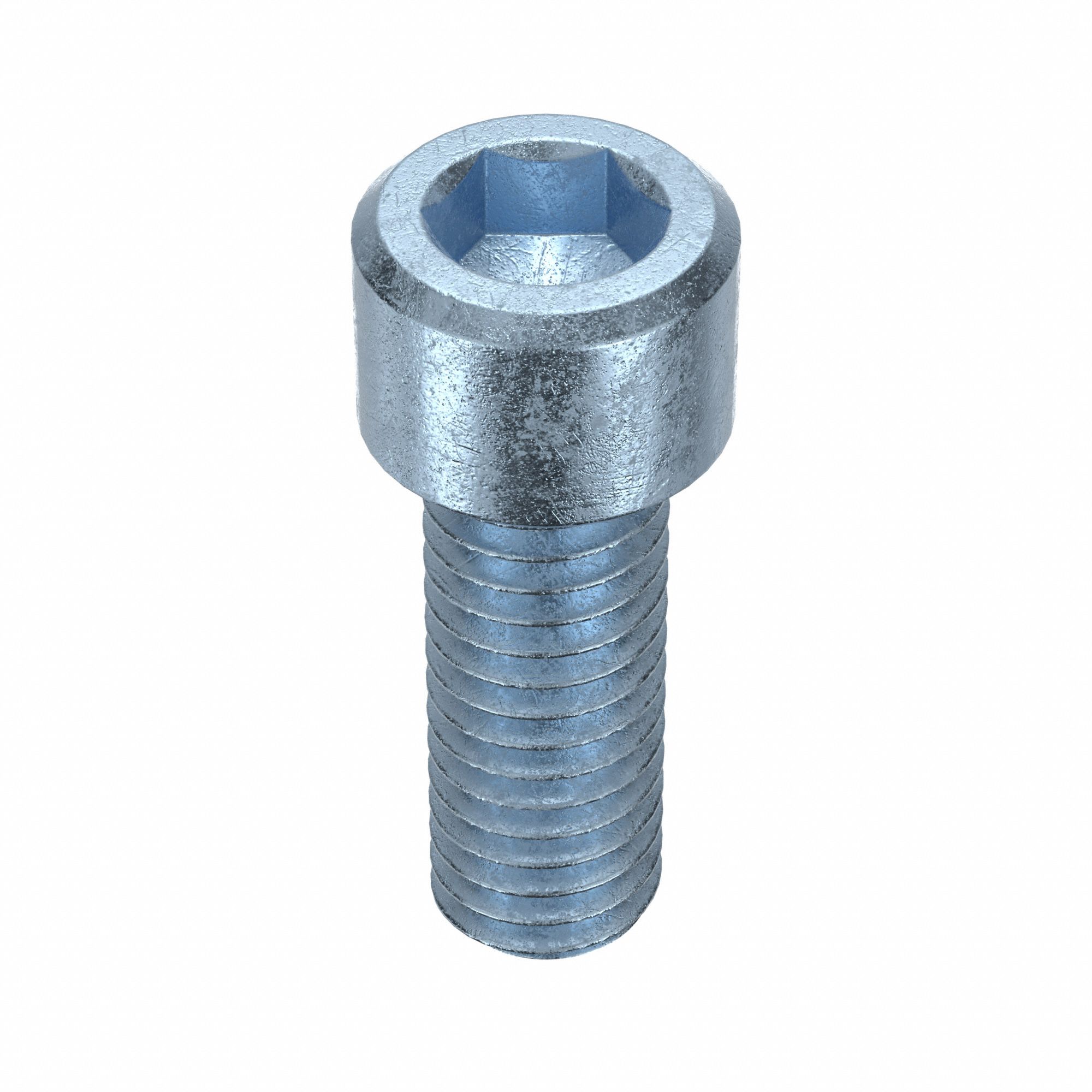 Socket Head Cap Screw: 3/8"-16 Thread Size, 1 in Lg, Std, Zinc Plated, Alloy Steel, 50 PK