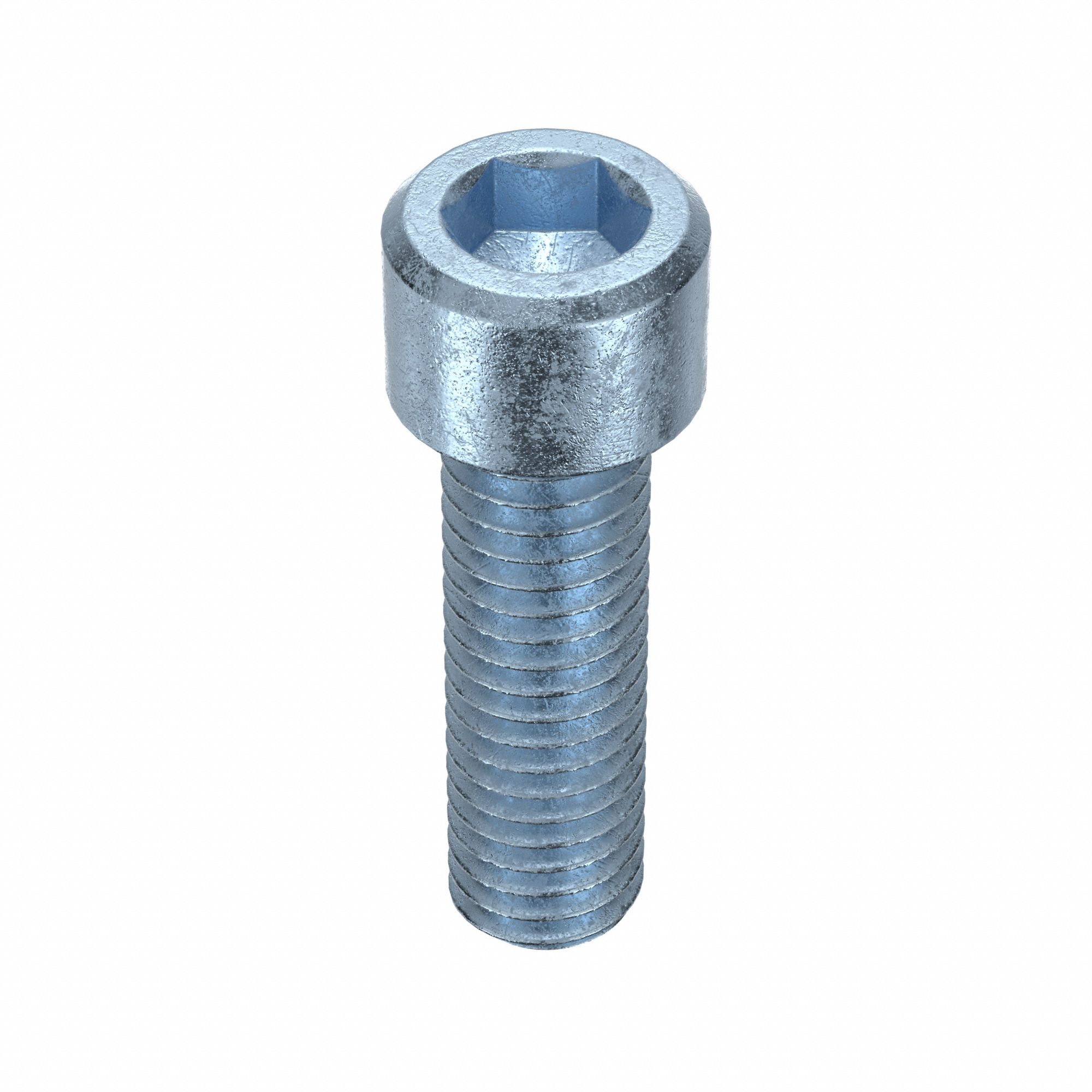 Socket Head Cap Screw: 3/8"-16 Thread Size, 1 1/4 in Lg, Std, Zinc Plated, Alloy Steel, 50 PK