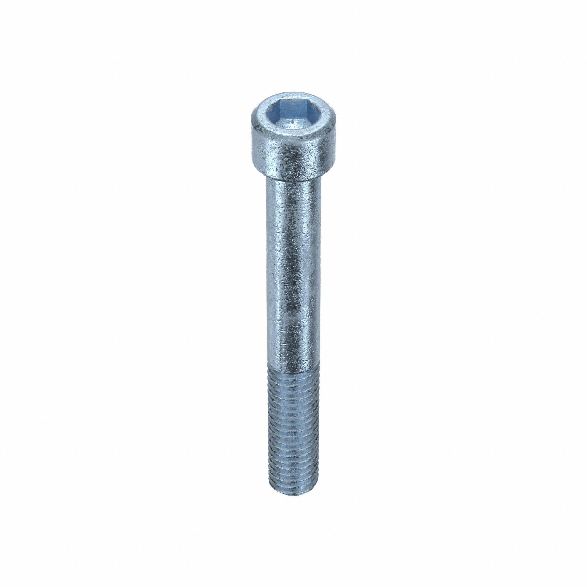 Socket Head Cap Screw: 3/8"-16 Thread Size, 3 in Lg, Std, Zinc Plated, Alloy Steel, 10 PK